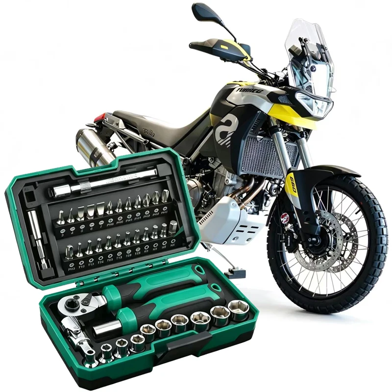 Kit d'outils de réparation de moto universel portable, jeu de clés à douille, pour Aprilia TUAREG 660 457 TUONO Factory V4 RS660 RSV4, 40 pièces