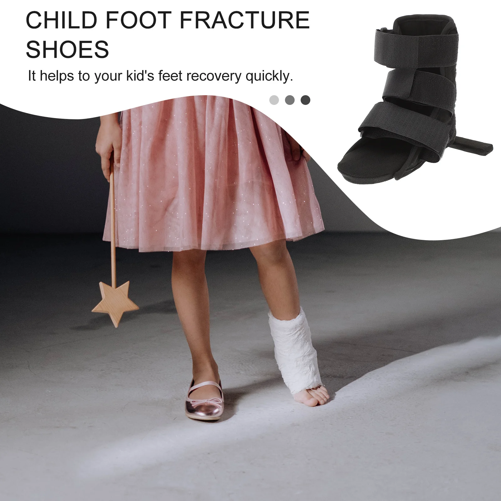 

Корректирующая обувь с шипами, размер M для детей, мальчиков и девочек, прочная обувь для восстановления ног, фиксированная обувь для ног, легкая ткань, дерево