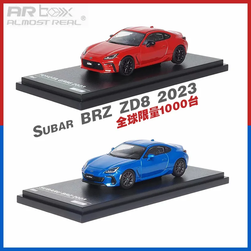 AR box 1:64 Toyota GR86 86 SUBARU BRZ 23 نموذج سيارة مصنوع من خليط معدني مصبوب، لعبة هدية لمهرجان الصبي، زخرفة قابلة للجمع للبالغين.