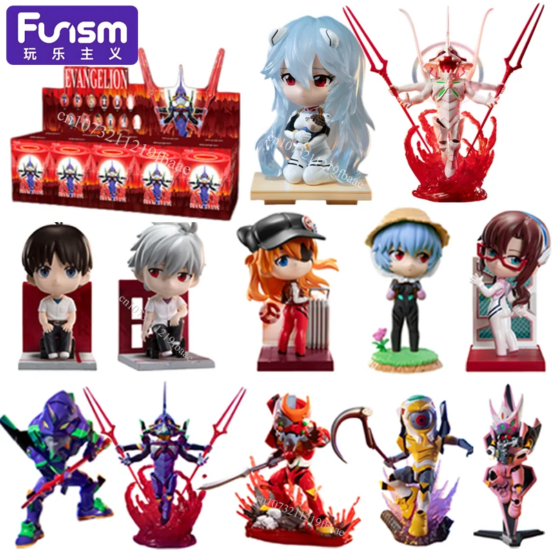 Genuine Funism EVA Evangelion Blind Box V2 Asuka Toys Ayanami Rei Figure Mystery Box Kaworu Nagisa Guess Bag Ornament Doll Gifts