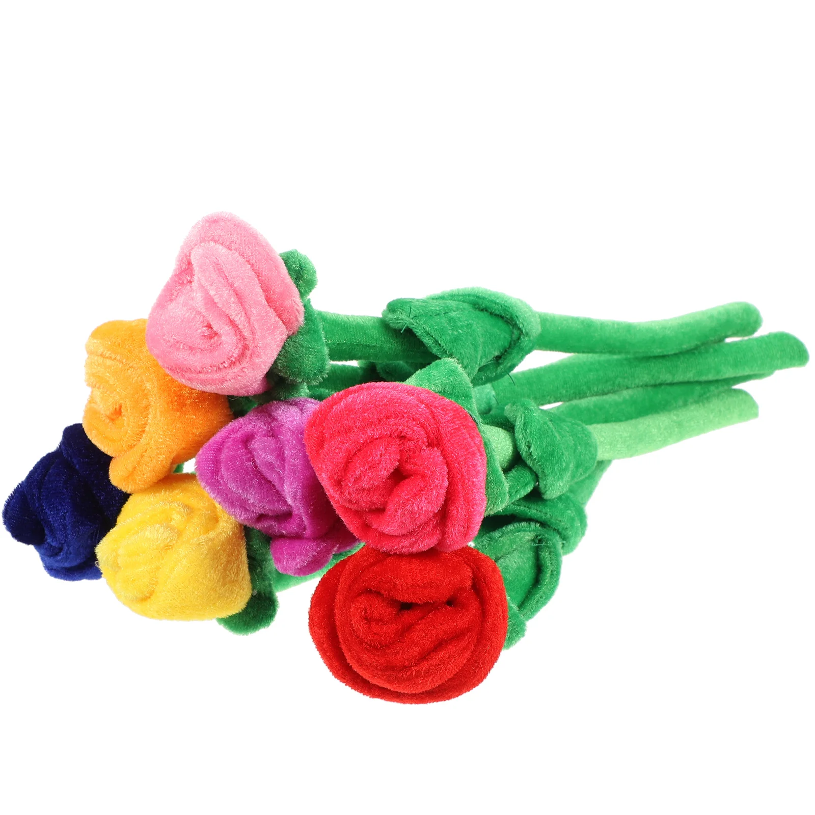 4 Pcs Fake Vase Fillers Kids Simulation Bouquet Stuffed Plush Artificial Flowers