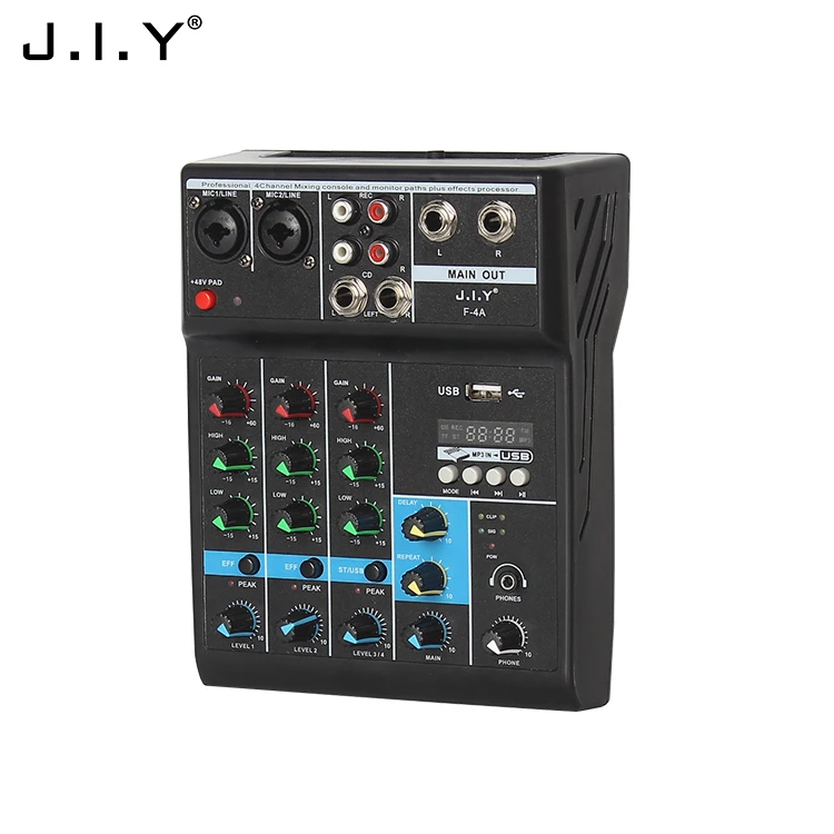 4 Channel KTV Amplifier Digital Mixers Wireless Microphone All-in-one Machine Blueteeth Music Dj Controller/Audio Console Mixer
