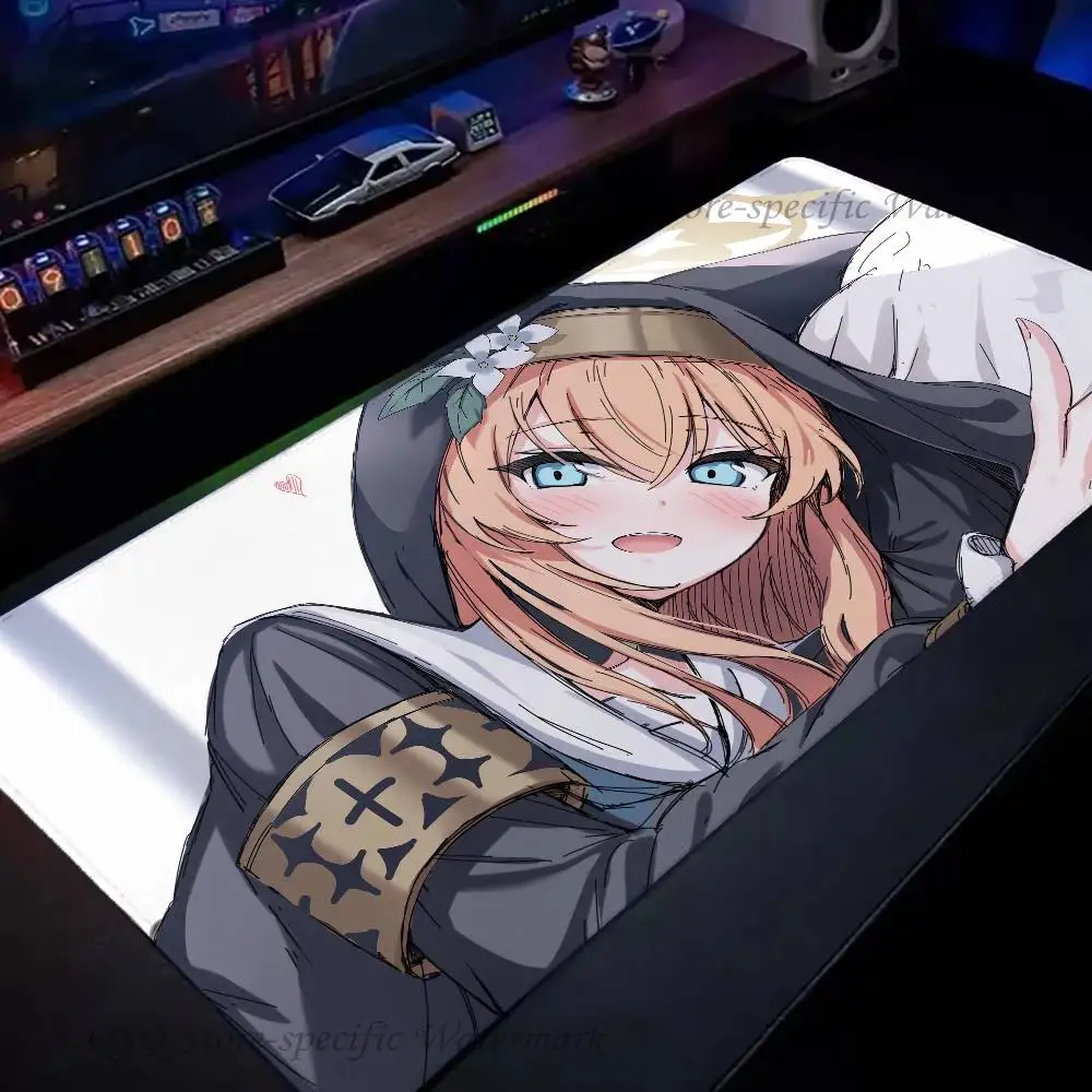Iochi Mari Anime B-blue Archive Mousepad Non-slip Suitable For Office Computers Laptops E-sports Game Desk Mats XXL Keyboard
