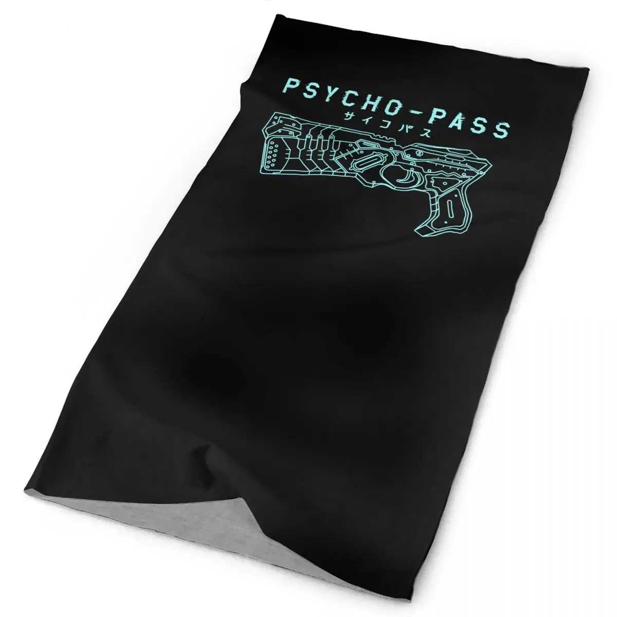 Psycho Pass Logo And Dominator Gun Weapon Neck Gaiter Bandana Scarf Face Mask Ski Fishing Outdoor Sports