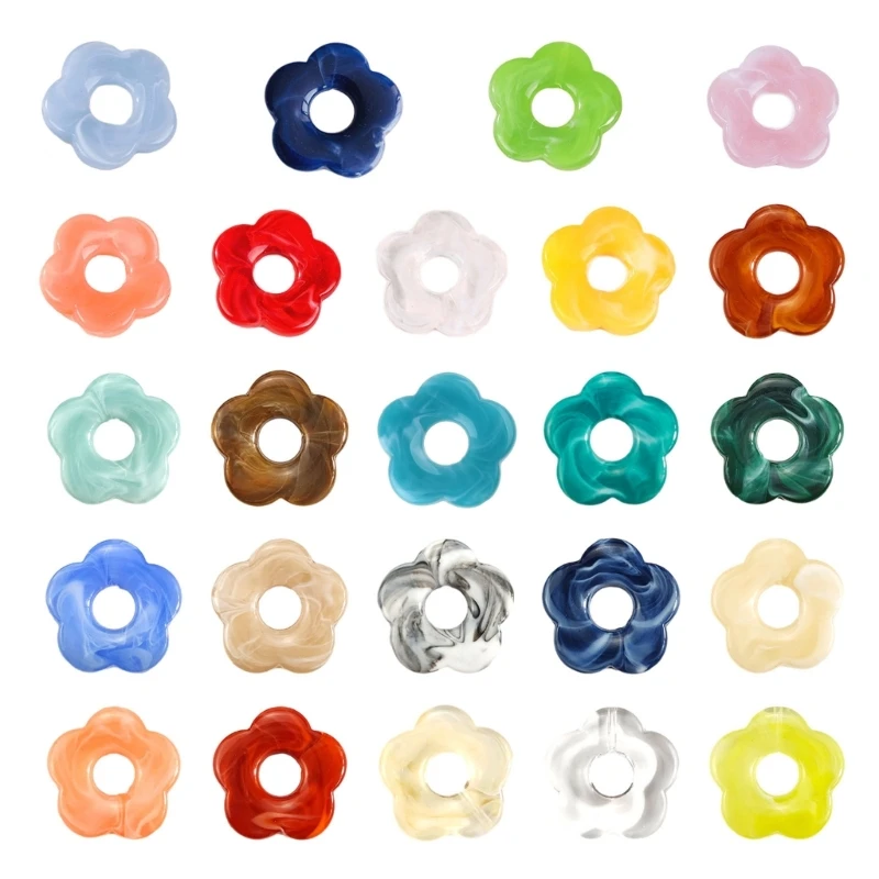 Mini Resin Flower Charm Pendants Loose Charm Bead Jewelry Making Accessories