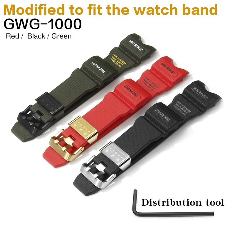 

Higher Quality Colorful GWG-1000 Watch band Mod Kit For Casioak Watch Premium Rubber Strap With GWG1000 Refit Accessories Tools