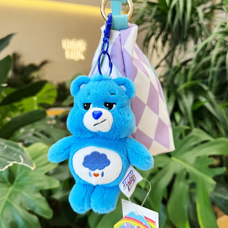 Original MINISO Rainbow Bear Keychain 6styles Plush Doll Cute Care Bear Stuffed Toys Backpack Pendant Decoration Children Gifts