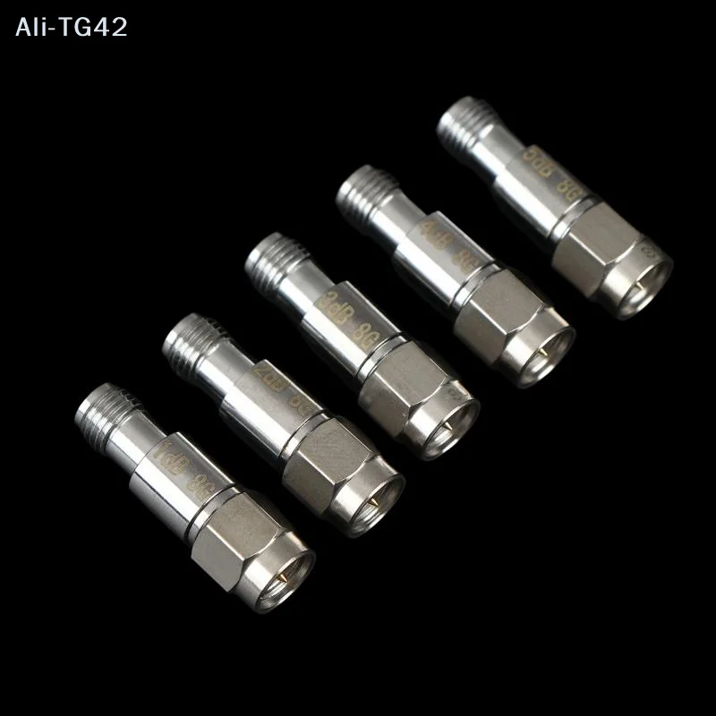 pogyrt 1 PCS DC-8Ghz SMA Coaxial Fixed Attenuator 2W 1dB/2dB/3dB/4DB/5dB/ SMA Coaxial Fixed Attenuator