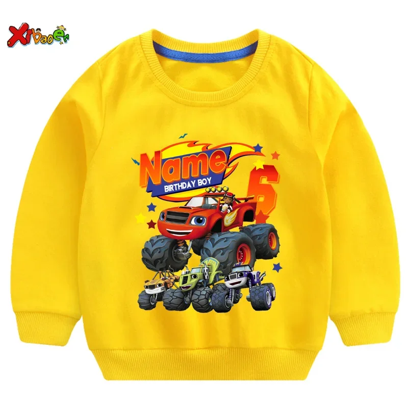

Kids Sweatshirt Boys Birthday Clothes Long Sleeve T-Shirt Boys Hoodie Girls Funny T Shirt Boys Hoodies Girls Personalized Name