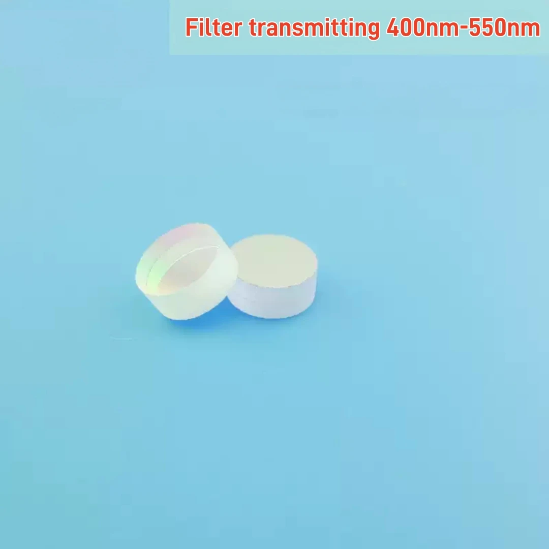 400nm-550nm Bandpass Optical Filter High Transmittance Blue Violet Green Light Precision Premium Optical Glass Filter Sheet