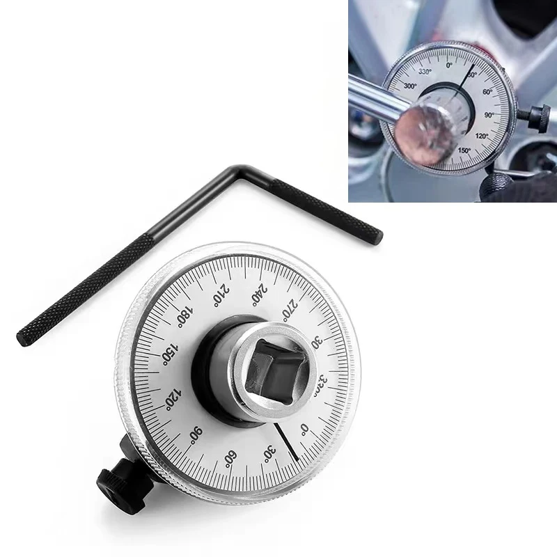 Torque Wrench Torquemeter Dial Hand Tool Auto Service Equipment Garage Calibrated In Degrees Automotive Tools Car Repairing Tool