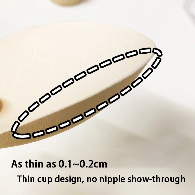 Latex-Feel Ultra-Thin One-Piece Chest Pad, Anti-Bump, Breathable Insert, Sports Bra, Yoga Wear, Swimsuit Replacement Pad