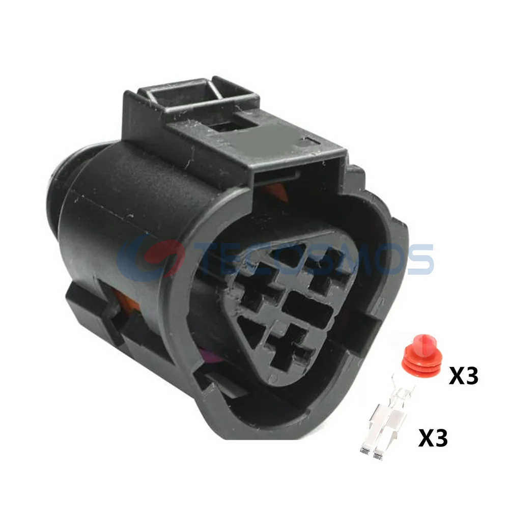 1J0973203 3-Way Wiring Harness Radiator Fan Wire Connector for VW Golf Jetta Beetle Polo AUDI