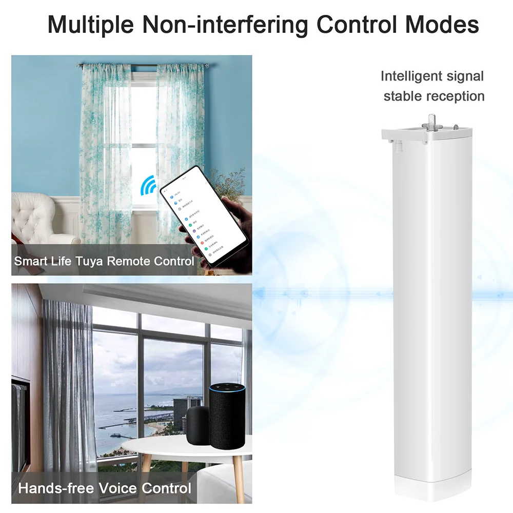 Tuya Smart Zigbee Electric Curtain Motor WiFi App Smart Timing Remote Control Works With Smart Life Tuya Alexa Google Assistant