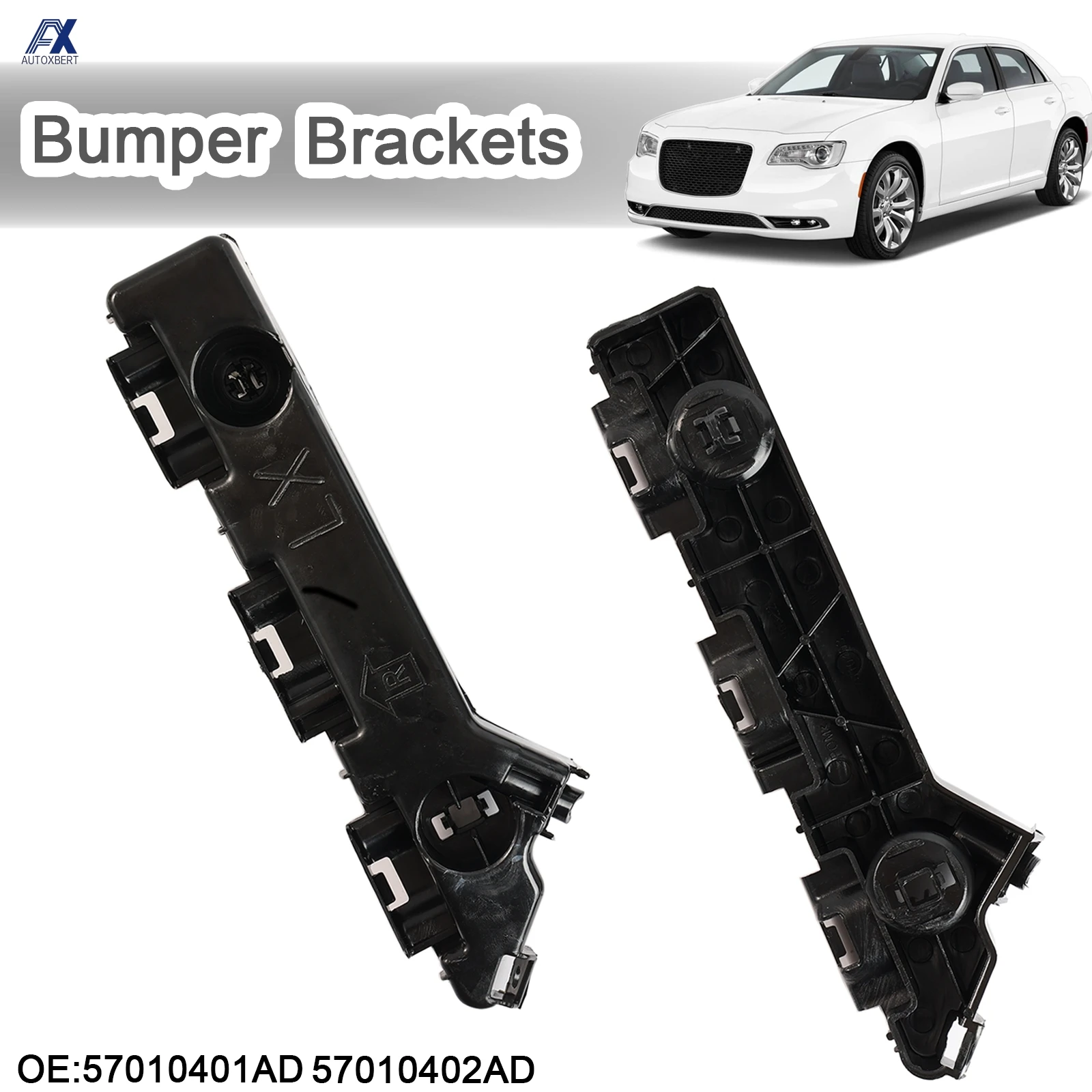 2pcs Car Front Left RIght Bumper Bracket Driver Side Passenger Side Bumper Support For Chrysler 300 2012 2014 2016 2018 2019 20