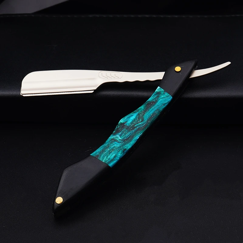 Professional Shaving Knife Holder Manual Folding Razor Replaceable Feather Blade Shaver Hair Salon Haircut Safety Beard Trimmer