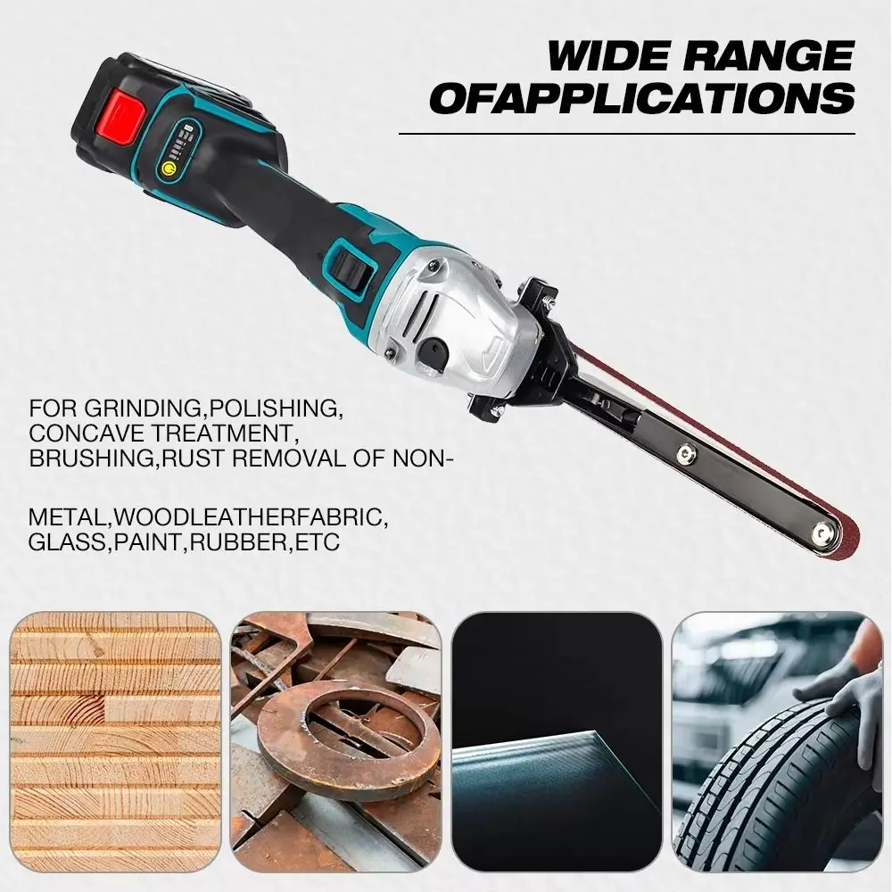 Aksesori Sander Sabuk Multifungsi Adaptor Pengamplasan Baja Tahan Karat Menggantikan Braket Pipa Penggiling Sudut Kebisingan Rendah