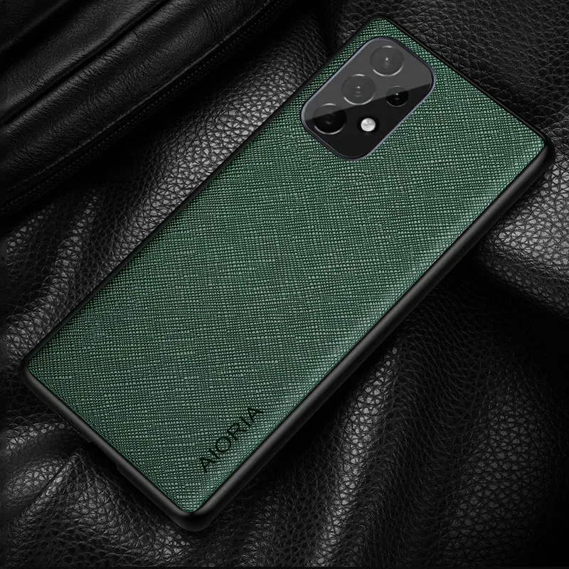 Luxury leather case for Samsung Galaxy A53, A73, A33, A23, 5G, Cross pattern
