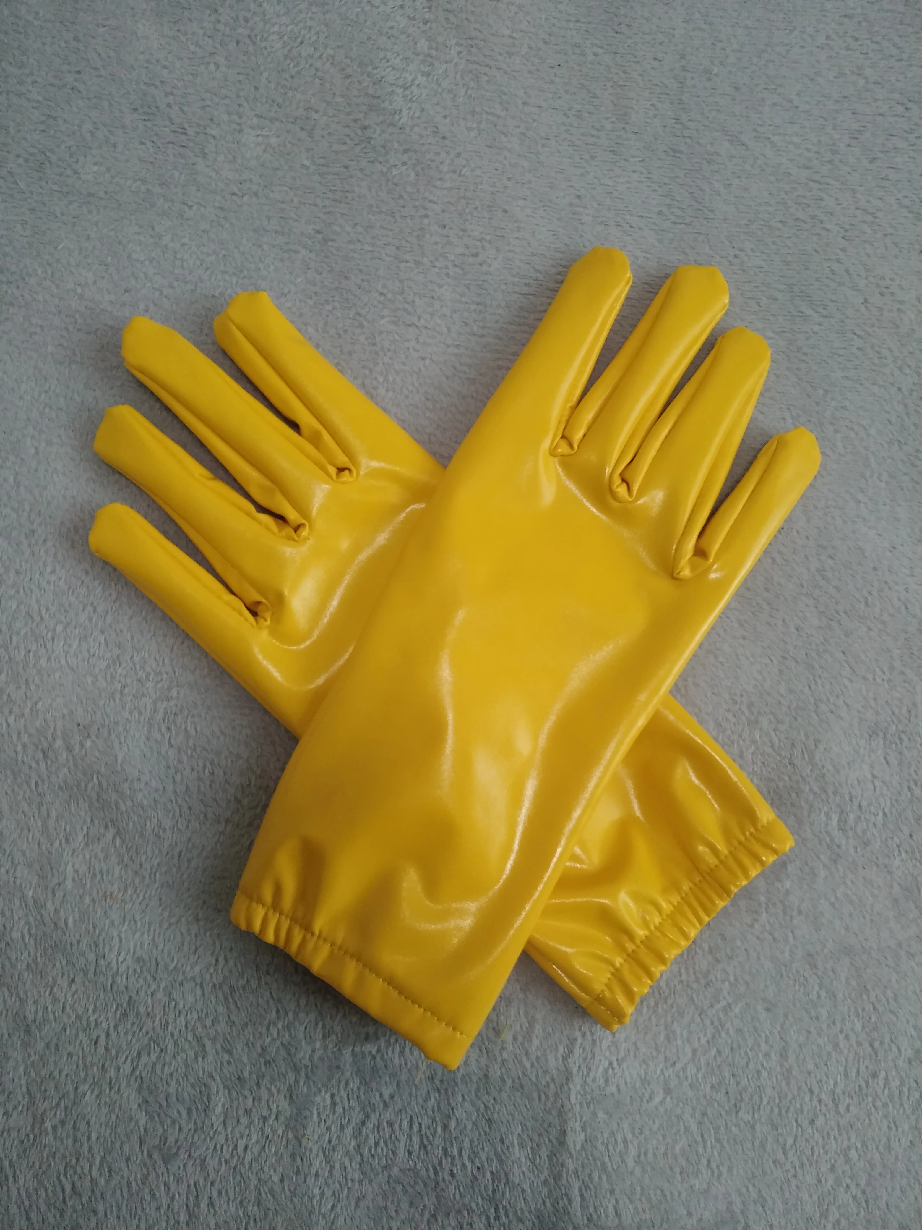 Halloween Cosplay girls PVC Faux Leather short Glove Halloween Costume mens Gloves Cosplay Accessories