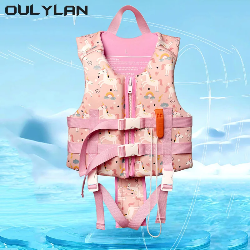 

Oulylan Safety Survival Suit Kids Swimming Lifesaving Life Jacket Aid Flotation Device Buoyancy kayaking Boating Surfing Vest