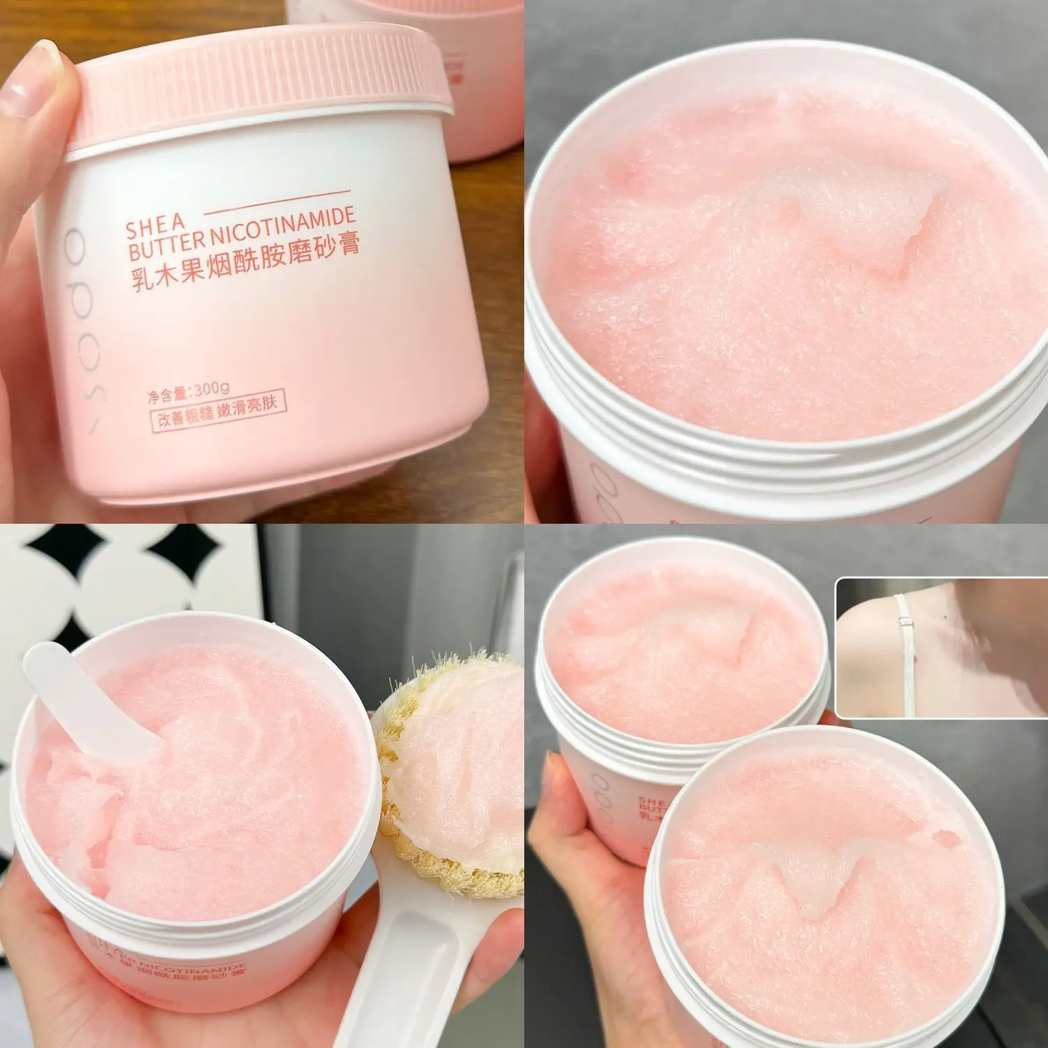 Exfoliating Body Scrub with Bath Salts for Deep Cleansing and Smoothing Skin Texture