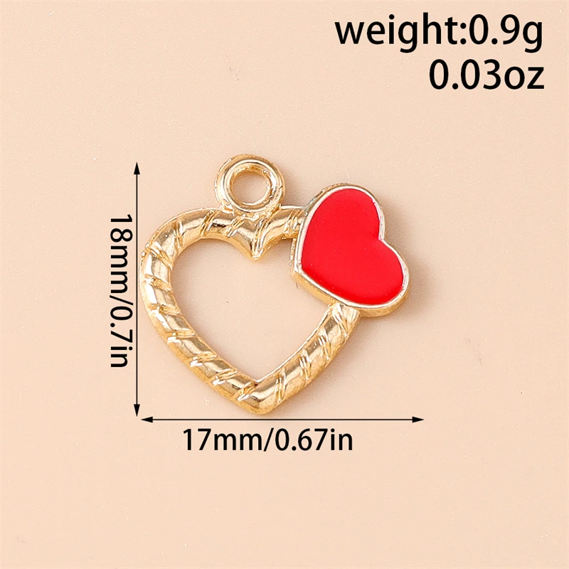 20 Stück niedliche Emaille-Pokerkarten-Anhänger mit Liebesherz-Motiv für die Herstellung von Ohrringen, Halsketten, Armbändern, DIY-Bastelarbeiten, Schmuckzubehör – Detail 7