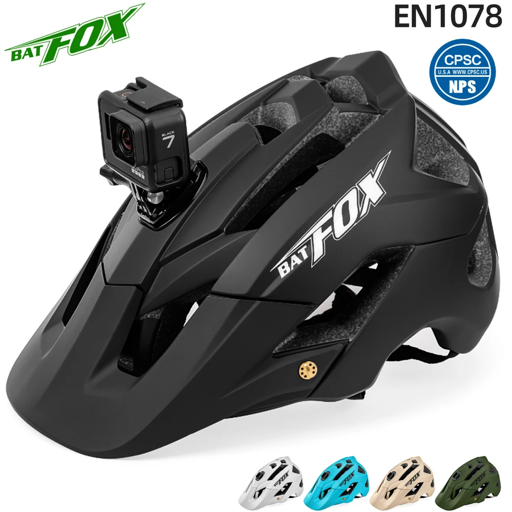 batfox Bicycle helmet mtb fox bike helmet man Integrally-molded Road Mountain Cycling Helmet woman bike accessories casco mtb