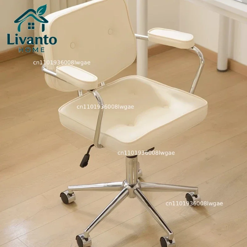 

Nordic Modern Swivel Desk Chair with Adjustable Height Ergonomic Computer Chair for Home Comfortable Back Support Task Chairs