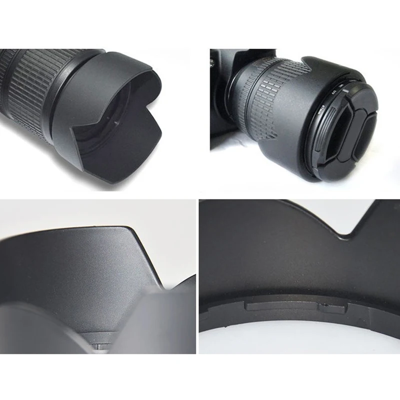 Lens Hood For Nikon HB-32 DX AF-S 18-70mm 18-105mm 18-135mm 18-140mm ED Bayonet Camera Lens Hoods Accessories