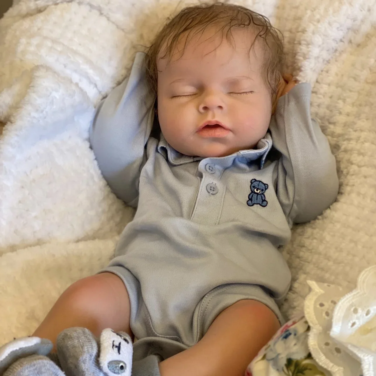 20Inch Can Open Mouth Whole Body Silicone Bebe Reborn Girl&Boy With Rooted Hair Handmade Silicone Soft Lifelike De Silicona Doll
