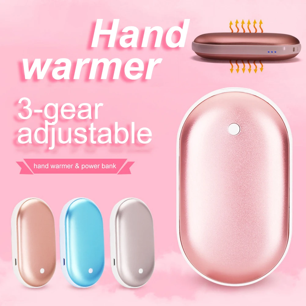 

hand warmer power bank 5200mAh Mini Rechargeable heat packs USB Phone Charger Heater Pocket Cartoon Electric Winter Heating Case