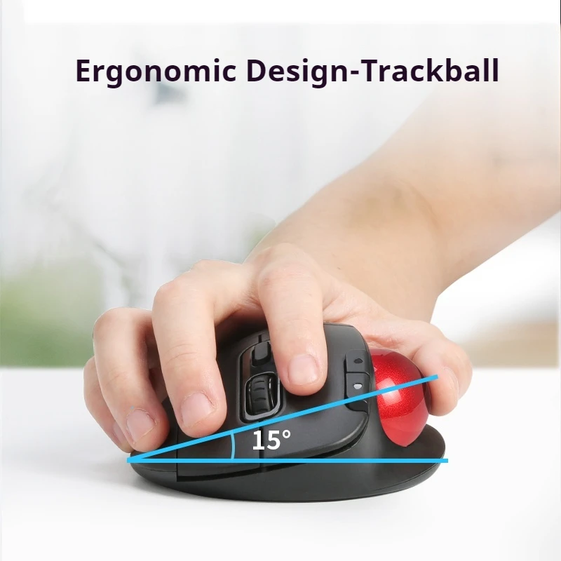 Laptop Desktop Computer Office Personalized Mt1 Trackball Wireless Mouse Ergonomic Design Light Sound Without Disturbing People