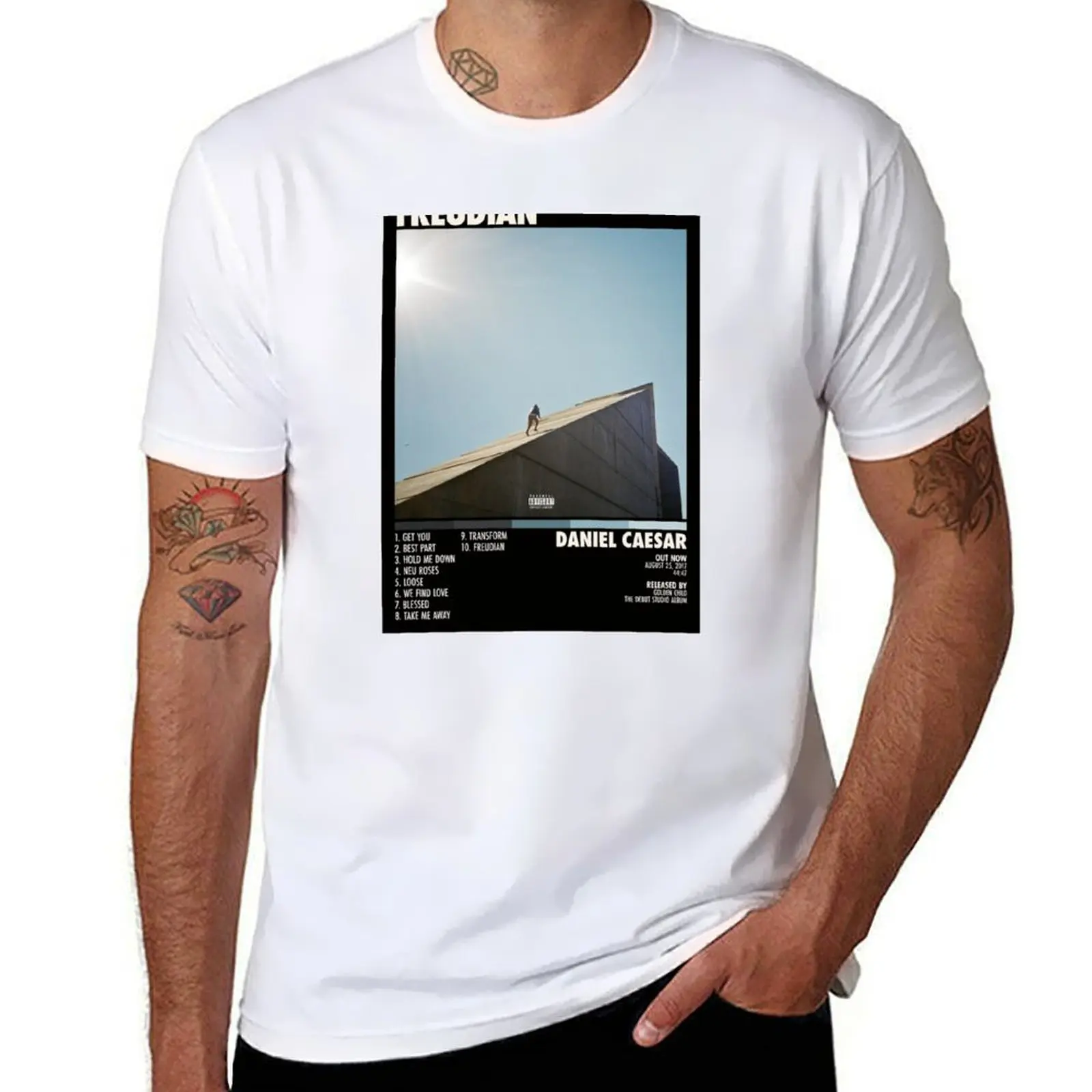 Daniel Caesar Freudian - Album Cover - Print - Wall Art Home Decor Pos T-Shirt hippie clothes heavyweights Men's t-shirt