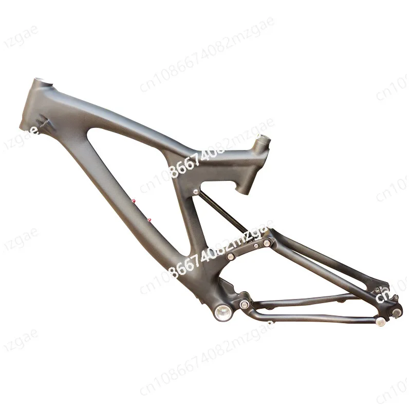 

26 inch mountain bike carbon fiber soft tail frame black disc brake downhill bike inner cable routing frame