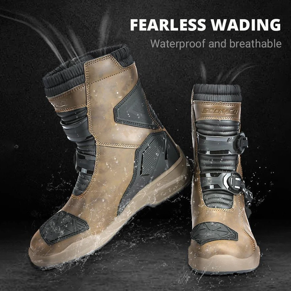 Motorcycle Riding Boots Off-road Riding Boots Waterproof Breathable And Anti Fall Riding Shoes Outdoor Sports Protective Boots