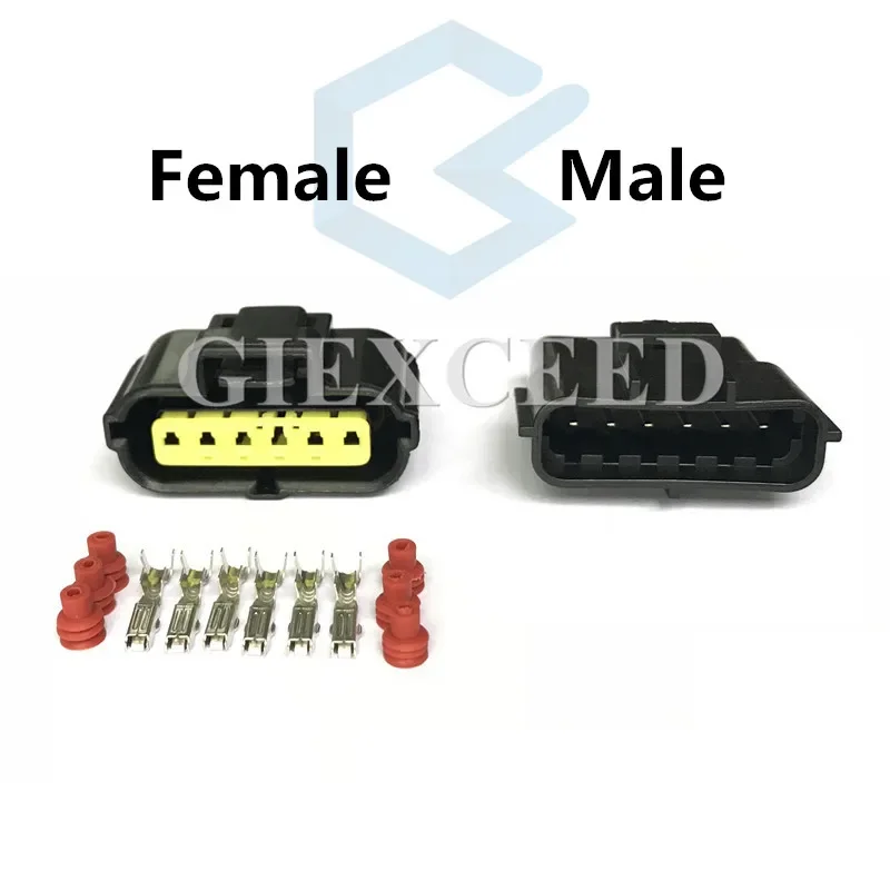 6 Pin 184060-1 Auto Pump Socket Accelerator Pedal Connector AC Assembly For Ford Focus KIA Hyundai Mitsubishi