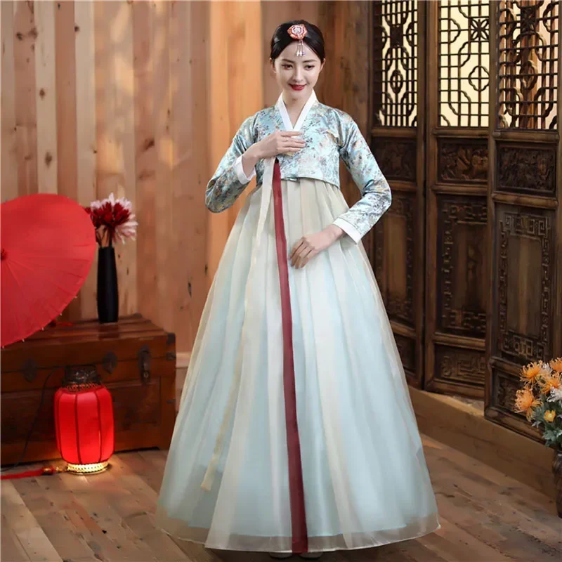 Traditional Korean clothing women 2024 New hanbok dress ancient costume retro court Korea stage performance wedding dance dress