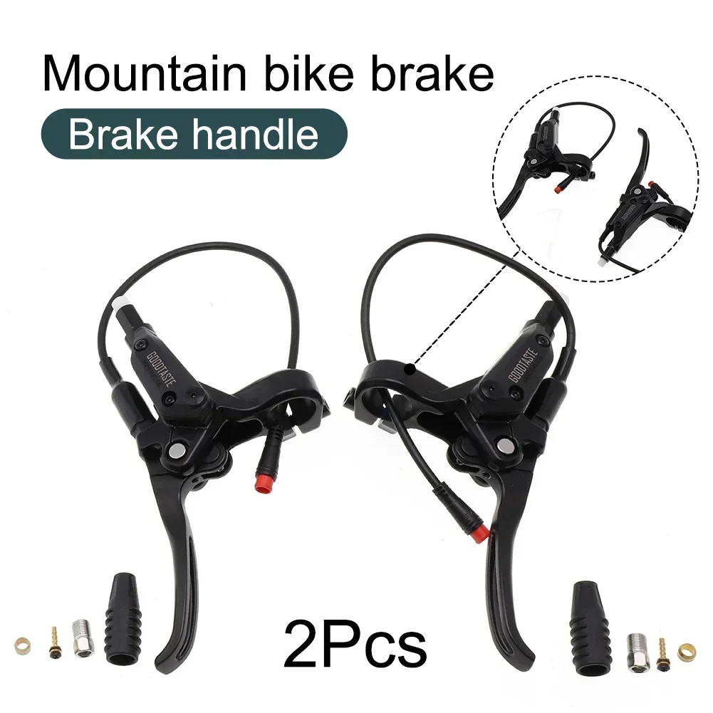 

Mountain Bike Left/Right Brake Lever Goodtaste GT03 Power-Off Oil 2pin E-Bike Brake Handle Waterproof Connector MTB Cycling Part