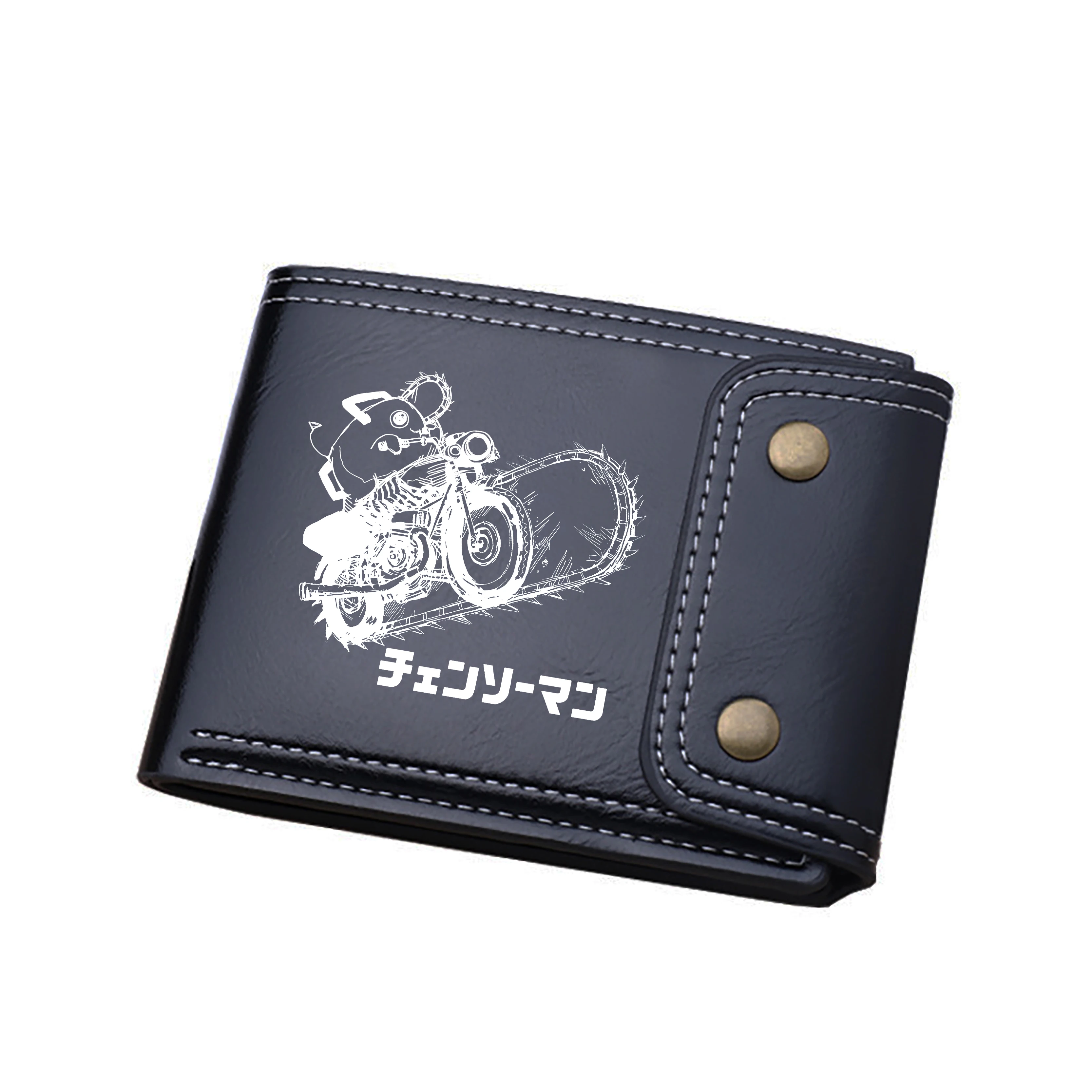 Chainsaw Man Anime Short Wallets Kawaii Pochita ID Card Holders