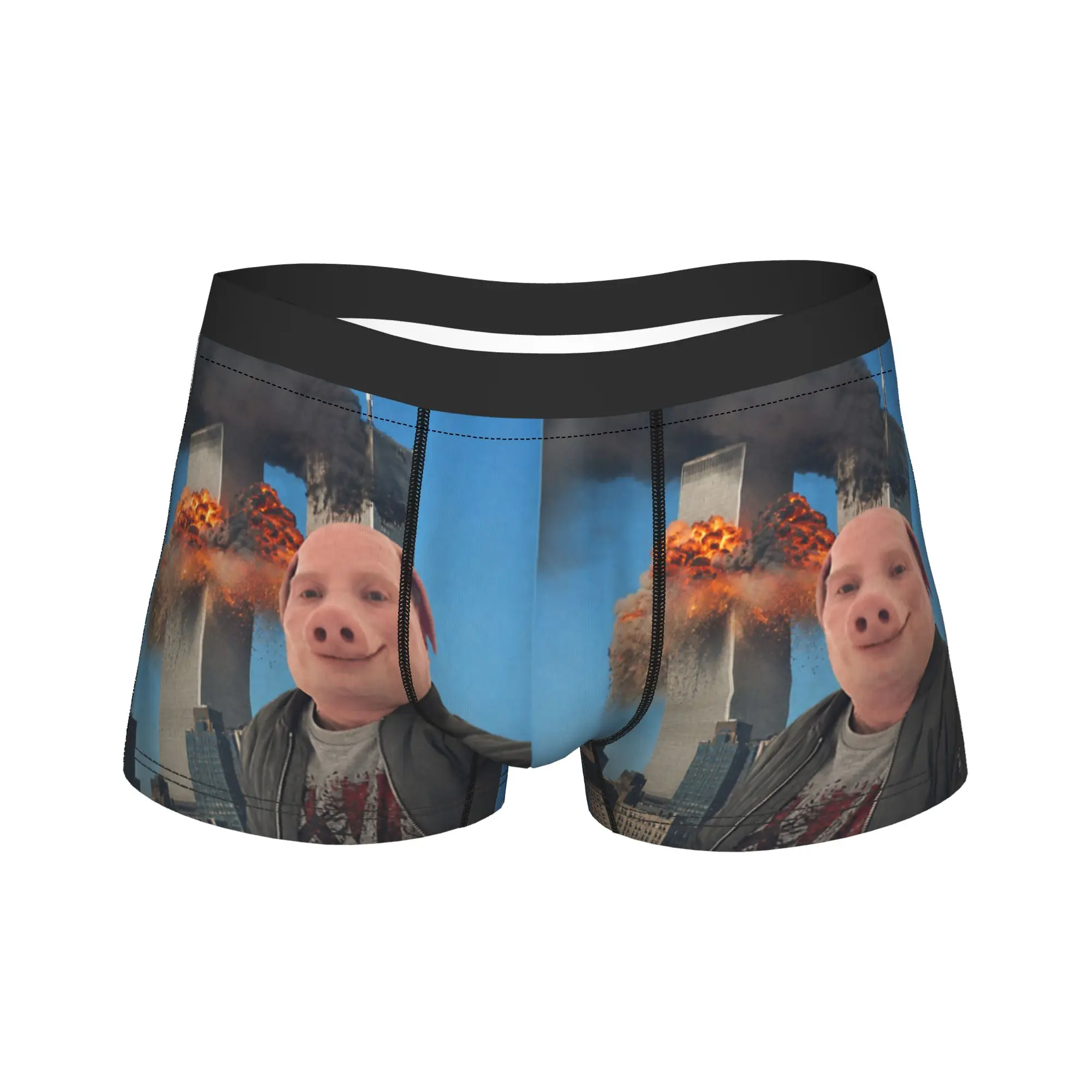 John Pork 911s Meme Underwear  Custom Trunk Quality Male Underpants Sexy Soft Shorts Briefs Gift Idea