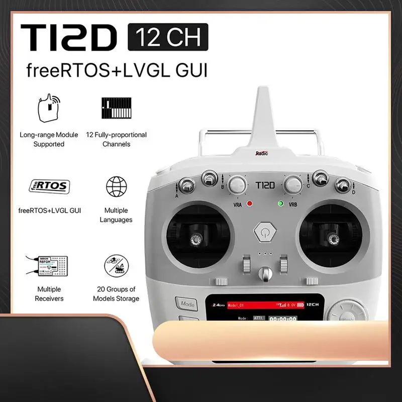 

Для Radiolink T12D 12CH RC передатчик + приемник R12F 2,4 ГГц пульт дистанционного управления для FPV дрона с фиксированным крылом самолета автомобиля L-N34R