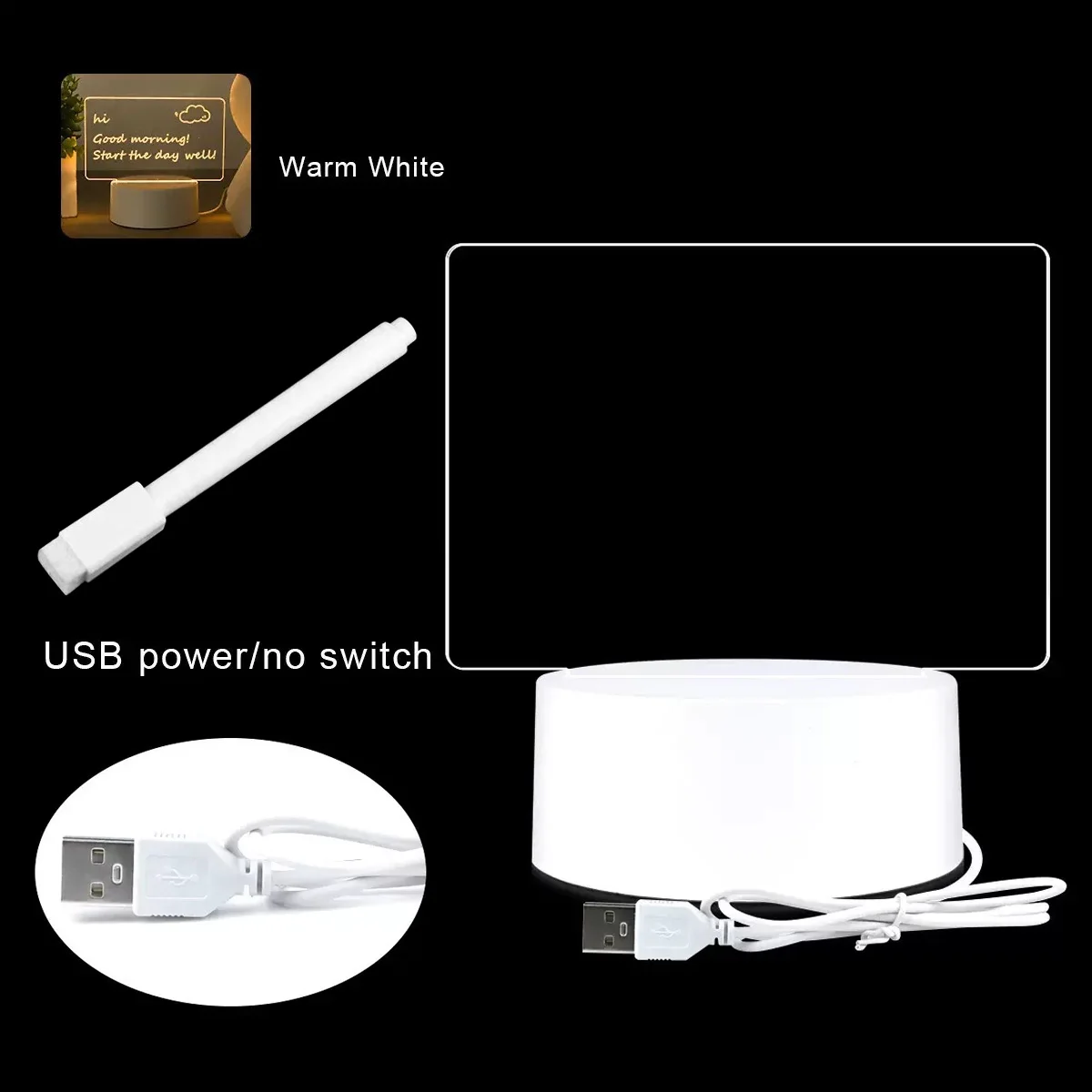 Creative LED Message Board with USB Charging Pen a Heartwarming Surprise for Friends Family Perfect for Personalized DIY Gifts