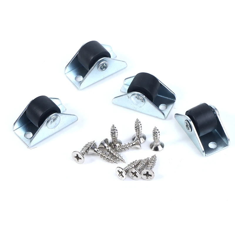 4 pezzi 0.5 pollici mobili ruote dritte ruote direzionali vassoio accessori pattumiera scatola portaoggetti cesto portabiancheria Caster