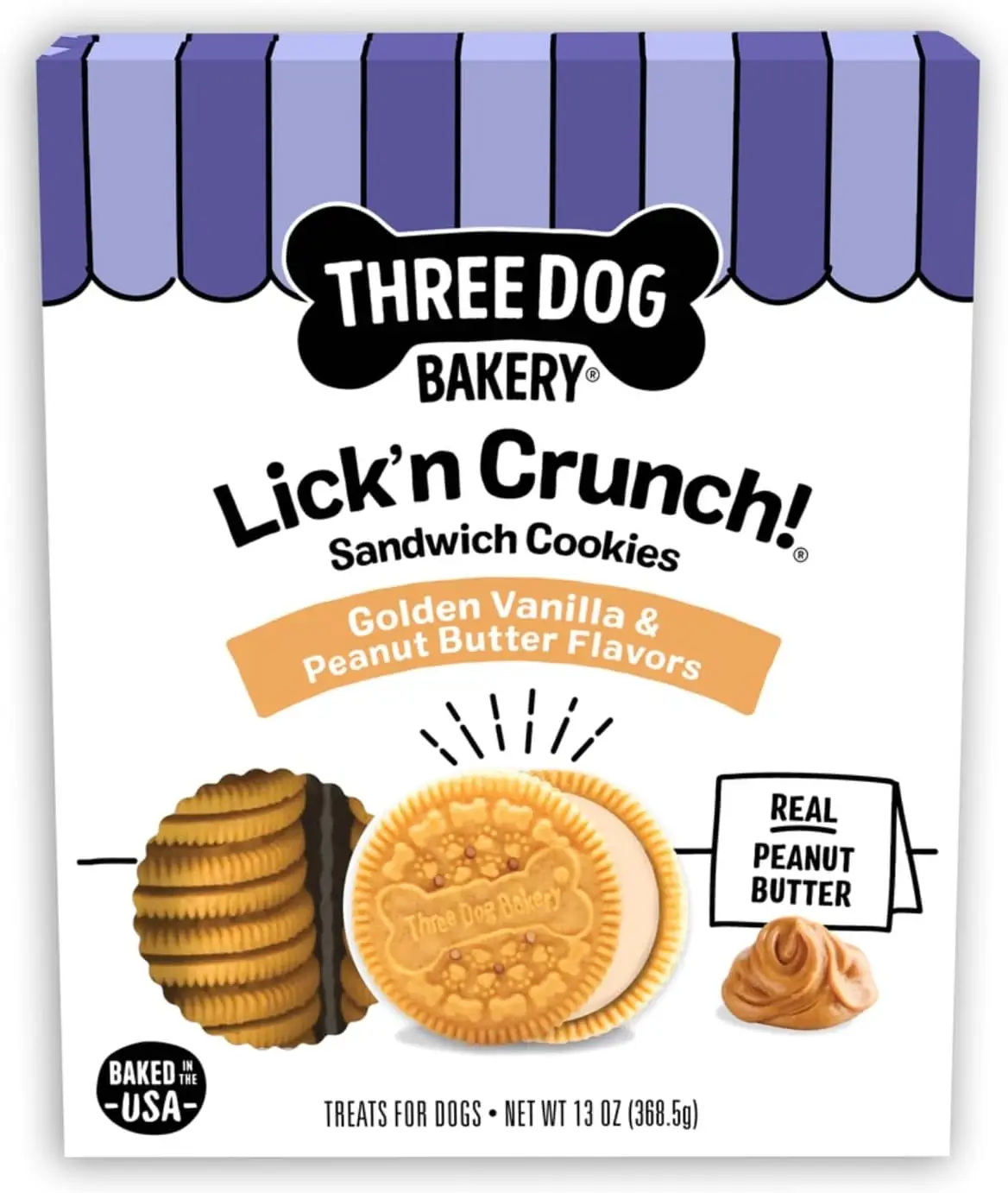 Peanut Butter Snack - Knusprige Vanille & Cremige Erdnussbutter Hundeleckerlis,