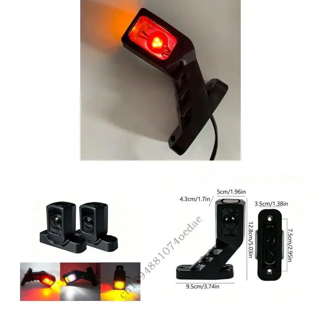 Waterproof LED Stop Turn Tail Lights 2W Trailer Taillight For Large Vehicles 