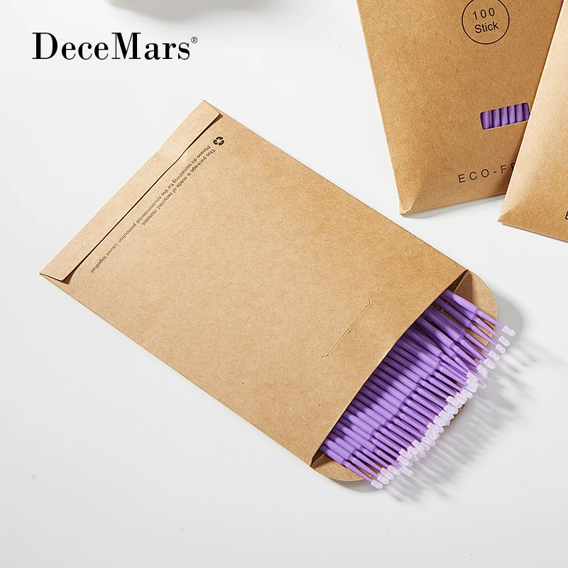 DeceMars Eyelash Cleaning Cotton Rod