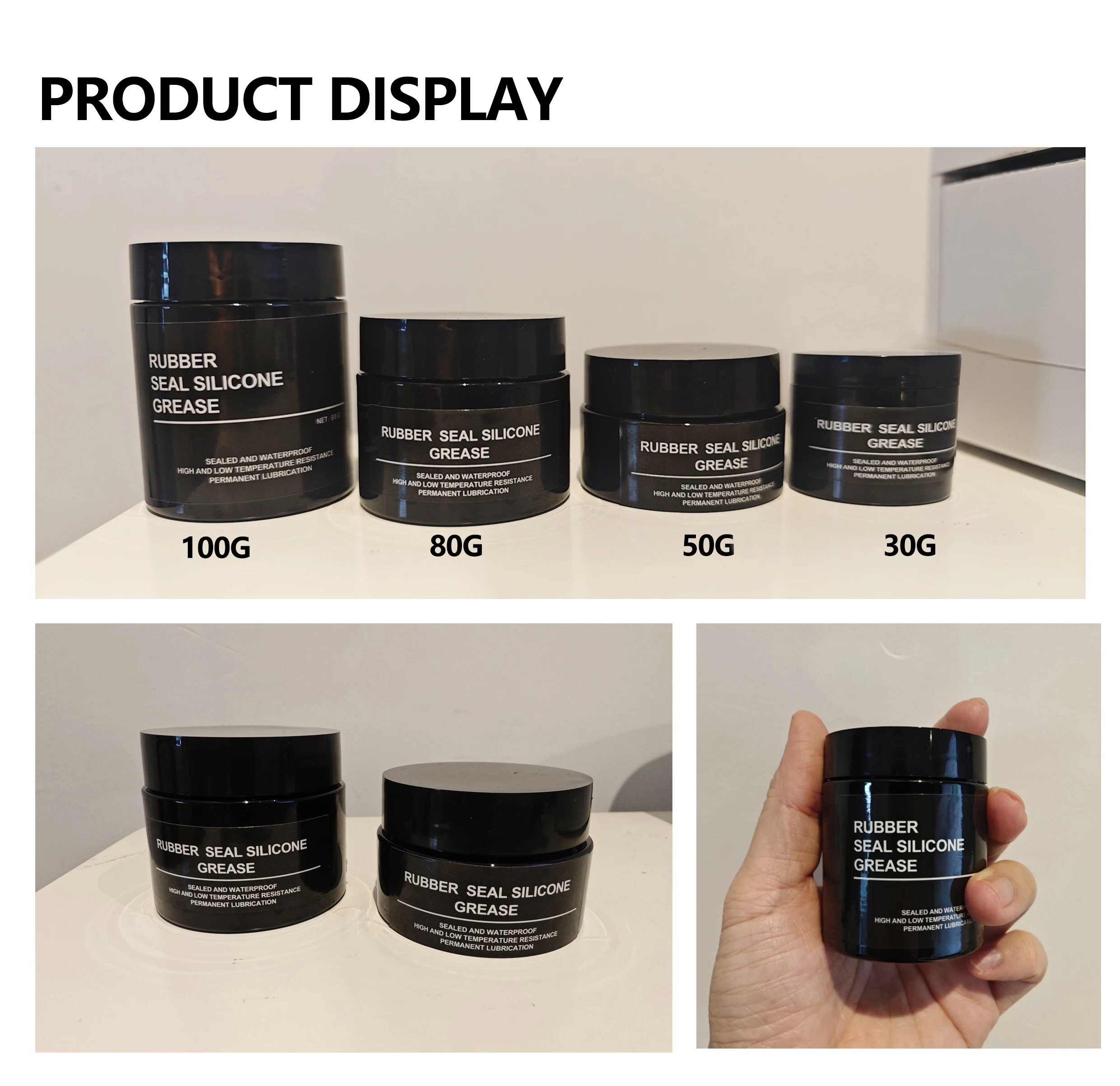 30/50/80/100g Waterproof Silicone Lubricant Grease Car Rubber Seal O-Rings Conditioner Repair Maintenance Lithium Grease Tools