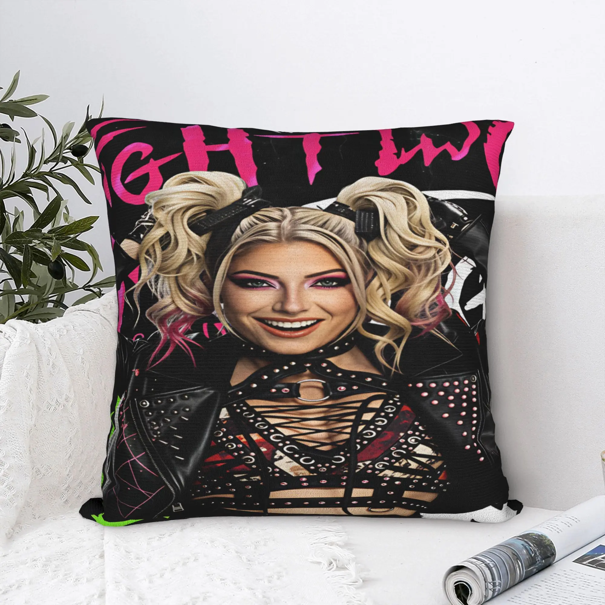 Housse de coussin A-Alexa Bliss, taie d'oreiller fantaisie pour le bureau, la voiture, la décoration de la maison, taie d'oreiller imprimée, cadeau