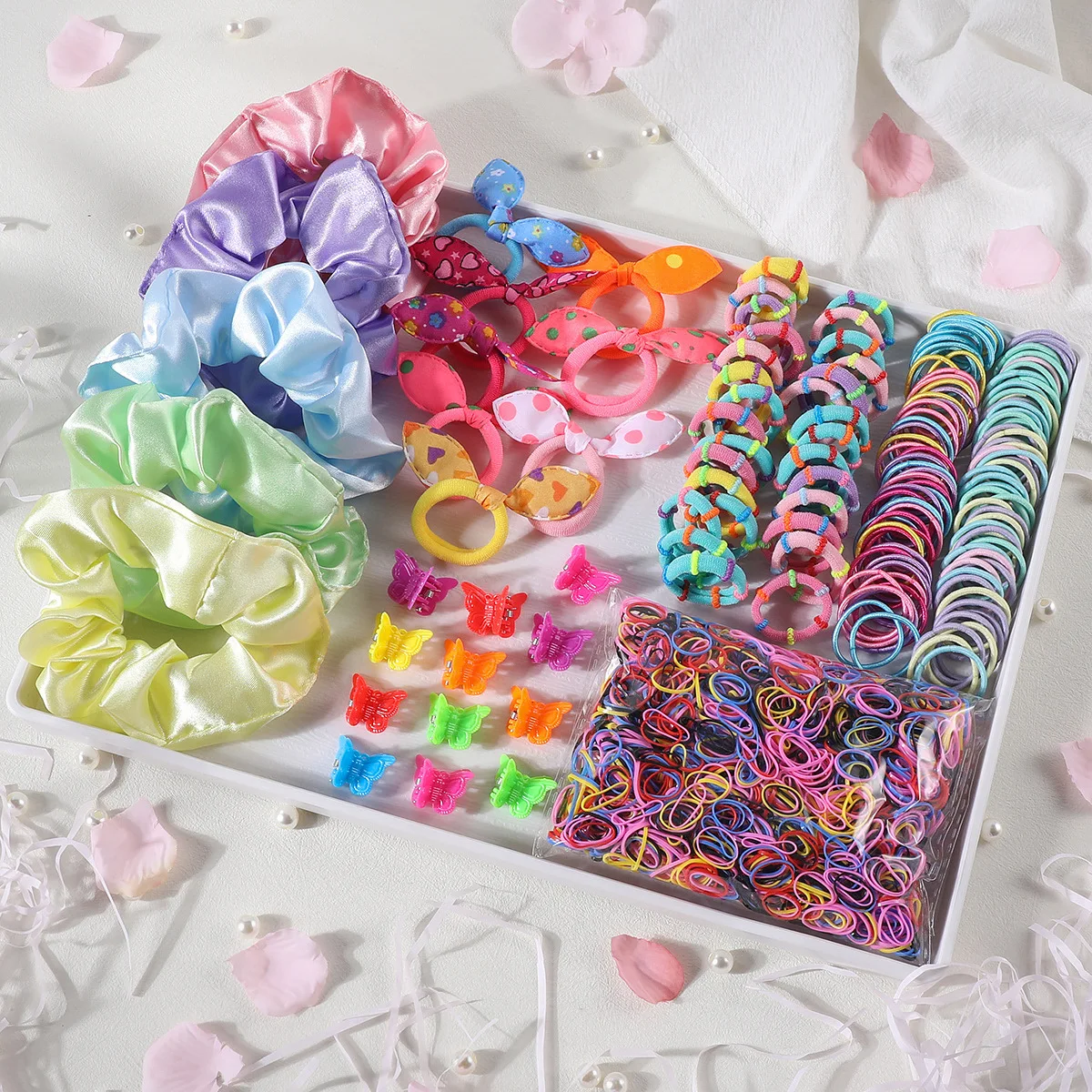 1180-teiliges Haarschmuck- und Haarnadel-Set für Kinder, Haargummis für Babys, Gummibänder, Haarschmuck