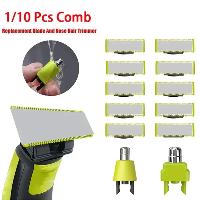 10 Pcs For Philips One blade Replacement Blade And Nose Hair Trimmer QP210 QP220 QP230 QP2520 QP2530 QP2527 QP2533 QP2630 QP6520